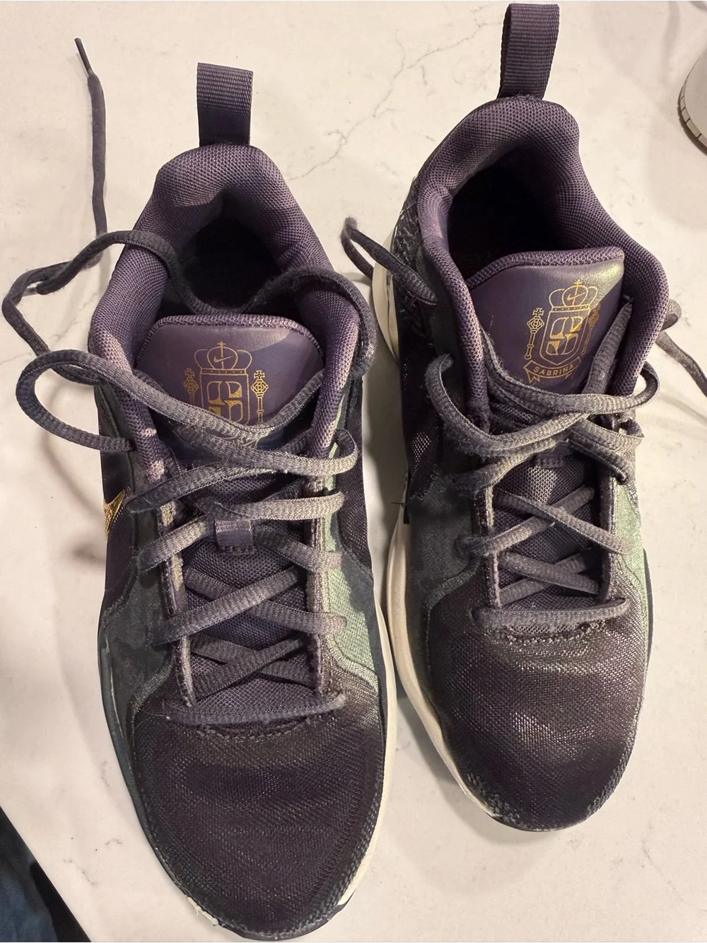 Nike Girls Sabrina 2 KC “Broken Records” Basketball Shoes. Size 3.5Y